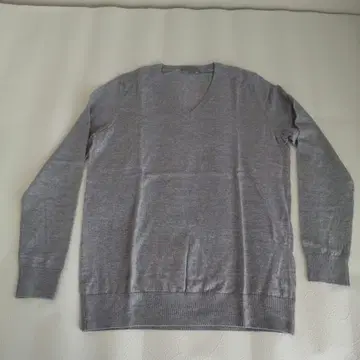 띠어리 루스 그레이 V넥 스웨터 038