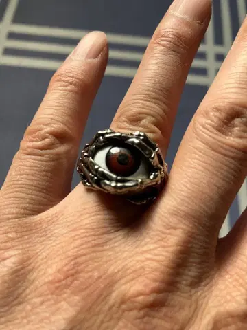 XJAPAN 눈알 반지 HIDE 반지 액세서리