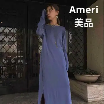 새상품급 Ameri CHAMBRAY LIKE 2WAY LONG KNIT