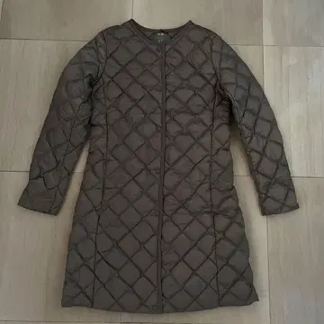 UNIQLO 울트라 라이트 다운 롱 코트 브라운 S