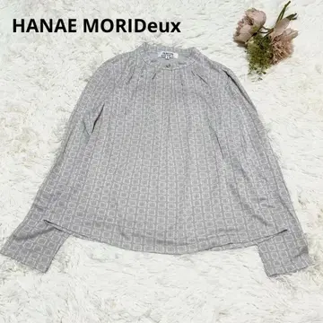 PRIMATIVO HANAE MORIDeux 스탠드 카라 긴팔 블라우스