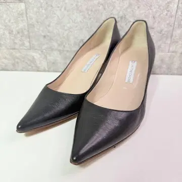 L'AUTRE CHOSE 블랙 스틸레토 펌프스 37 천연 가죽