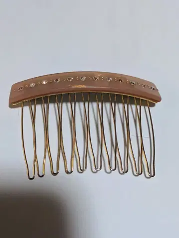 acca 스톤 장식 핑크 헤어콤