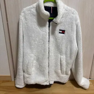 타미힐피거 플리스 자켓 화이트