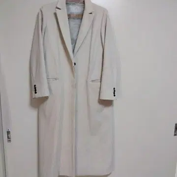 울 100 프레임워크 기장 120 롱 체스터 코트 일본제