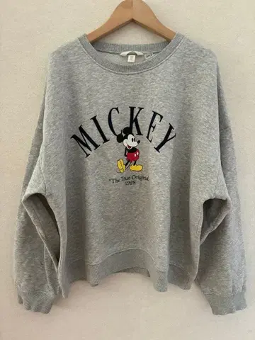 H&M 미키마우스 맨투맨 M 그레이