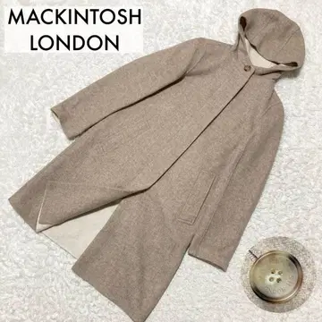 새상품급 매킨토시 런던 후디드 코트 이탈리아제 원단 롱 36