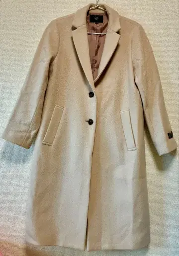 ships colors 쉽스 여성용 롱 코트 베이지 화이트