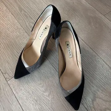 DIANA 블랙/그레이 하이힐 23cm
