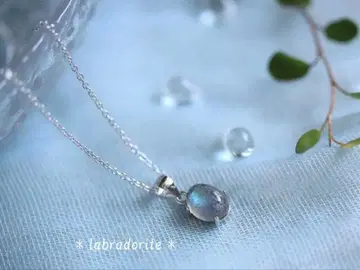 *신비로운 매력의 래브라도 라이트* 작은 오벌 목걸이*
