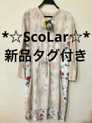 [ 스칼라 ] [ 택 포함 새상품 ] 꽃무늬 7부 소매 튜닉