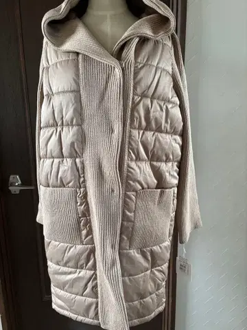 택 포함 새상품 메틀리제 MAITRESSE 이소재 콤비 코트 야마다야