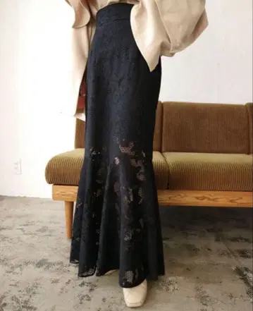 Acka 레이스 머메이드 스커트