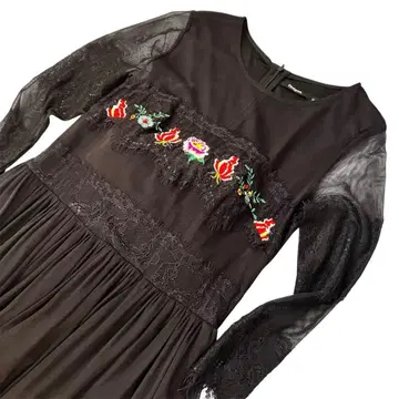 Desigual 데시구알 원피스 롱 스커트 자수 튤