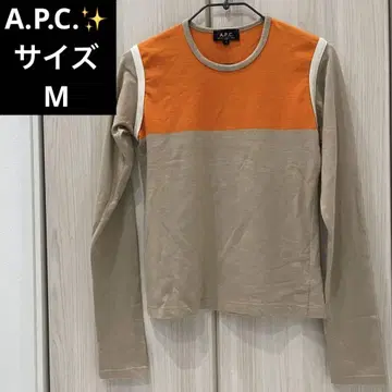 A.P.C. orange l/s 롱티셔츠 y2k M 면100%