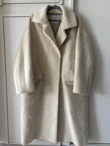 에브레 아이보리 롱 코트 알파카 36