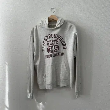 Champion 그레이 후드티 후드 부착