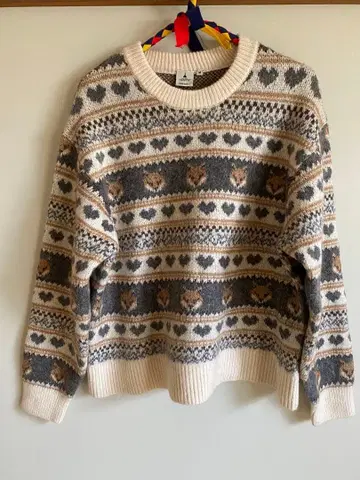 niko and - 하트와 동물 패턴 니트