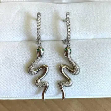 925 실버 뱀 귀걸이