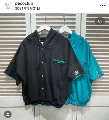 PECOCLUB 페코클럽 반팔 후드티