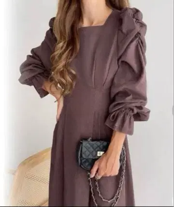 [ 미사용 새상품 ] FILLOU 롱 원피스 브라운 XL