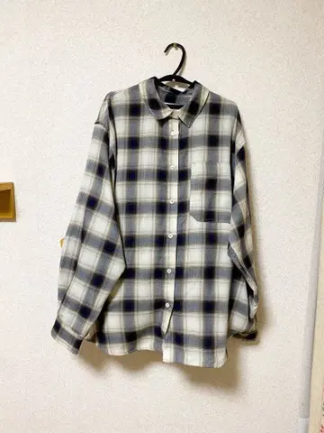 스튜디오 클립 옴브레 체크 오버 사이즈 셔츠