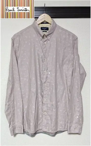 [ Paul Smith ] 버튼 다운 셔츠/긴팔/올 패턴/로고/새상품급
