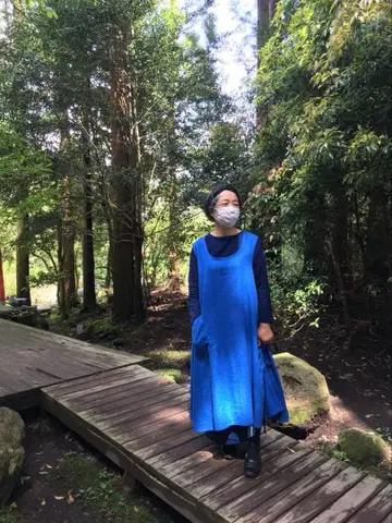 네이비 나염 오버롤 스커트