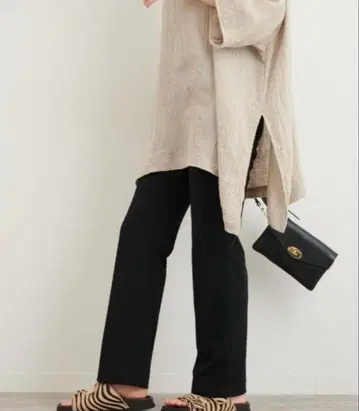 컷 조젯 이지 팬츠 36 네이비