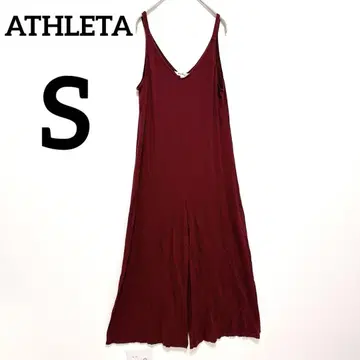 ATHLETA 버건디 V넥 살로펫 [ S ] 올인원 봄/여름