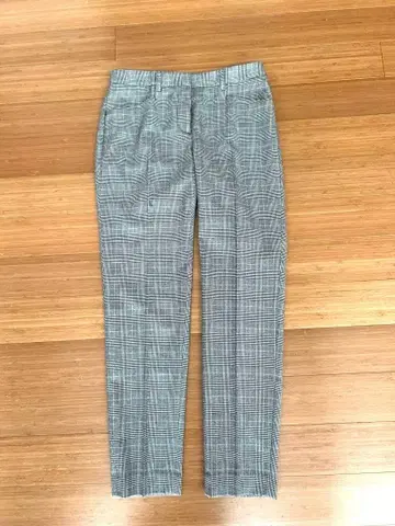 새상품급 띠어리 럭스 그레이 계열 체크 팬츠 36