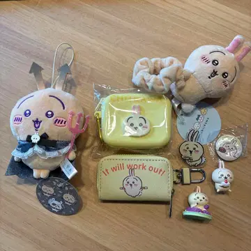 치이카와 토끼 모음 세트 마스코트 실리콘 파우치 키케이스