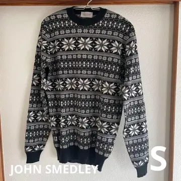JOHN SMEDLEY 울 니트 노르딕 무늬 S 사이즈