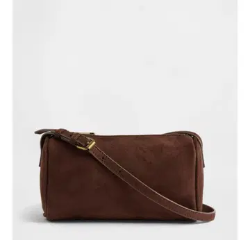 GAP 비건 스웨이드 배럴백 브라운 숄더백