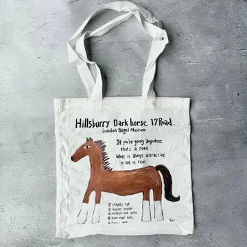 한국 한정판 London Bagel Museum 에코백 호스 L 사이즈