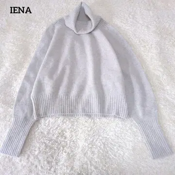 택 포함 새상품 IENA 23aw 돌먼 하이넥 풀오버 그레이