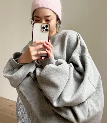 그레이 오버 사이즈 맨투맨