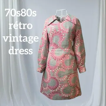 70s 80s 레트로 빈티지 니트 원피스