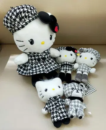 Sanrio 흑백 걸리시 마스코트 봉제 인형 키티 다니엘 컴프