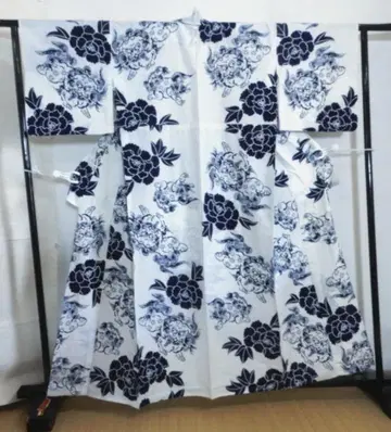 목화 본염 유카타 당사자에 모란