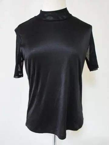 (O-29) 히로코비스 히로코코시노 반팔 시스루 상의 블랙 사이즈 9