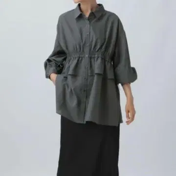 LEPSIM 렙심 허리 프릴 셔링 블라우스