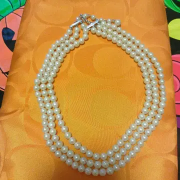 3연 펄 목걸이 JAPAN 빈티지