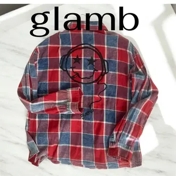 glamb 그램 체크 무늬 긴팔 셔츠