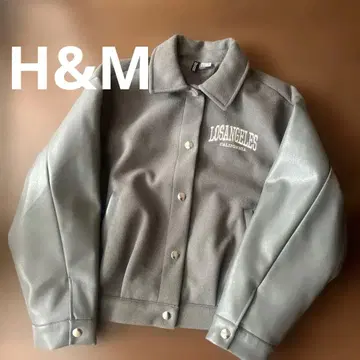 H&M 바시티 자켓 그레이 S