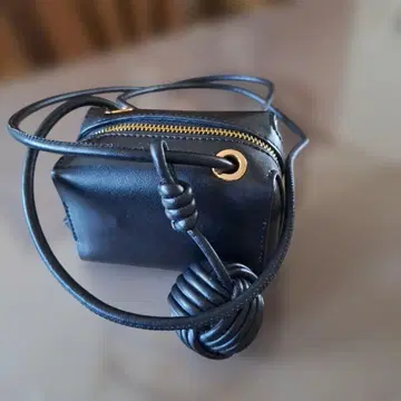 여성용 ROPE 블랙 미니 숄더백 ROPE