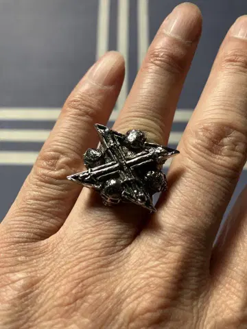 XJAPAN X 로고 스컬 반지 액세서리