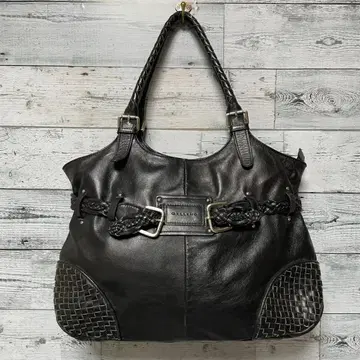 가죽 핸드백 숄더백 뜨개질 블랙 페어리 그런지 y2k