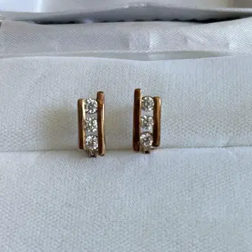 925 실버 귀걸이 핑크 골드 컬러