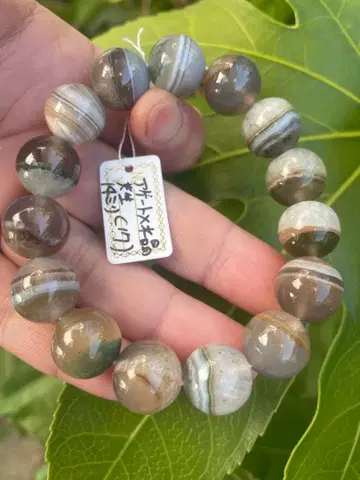 [ 고품질 ] 수정 공생 마노 14mm 팔찌